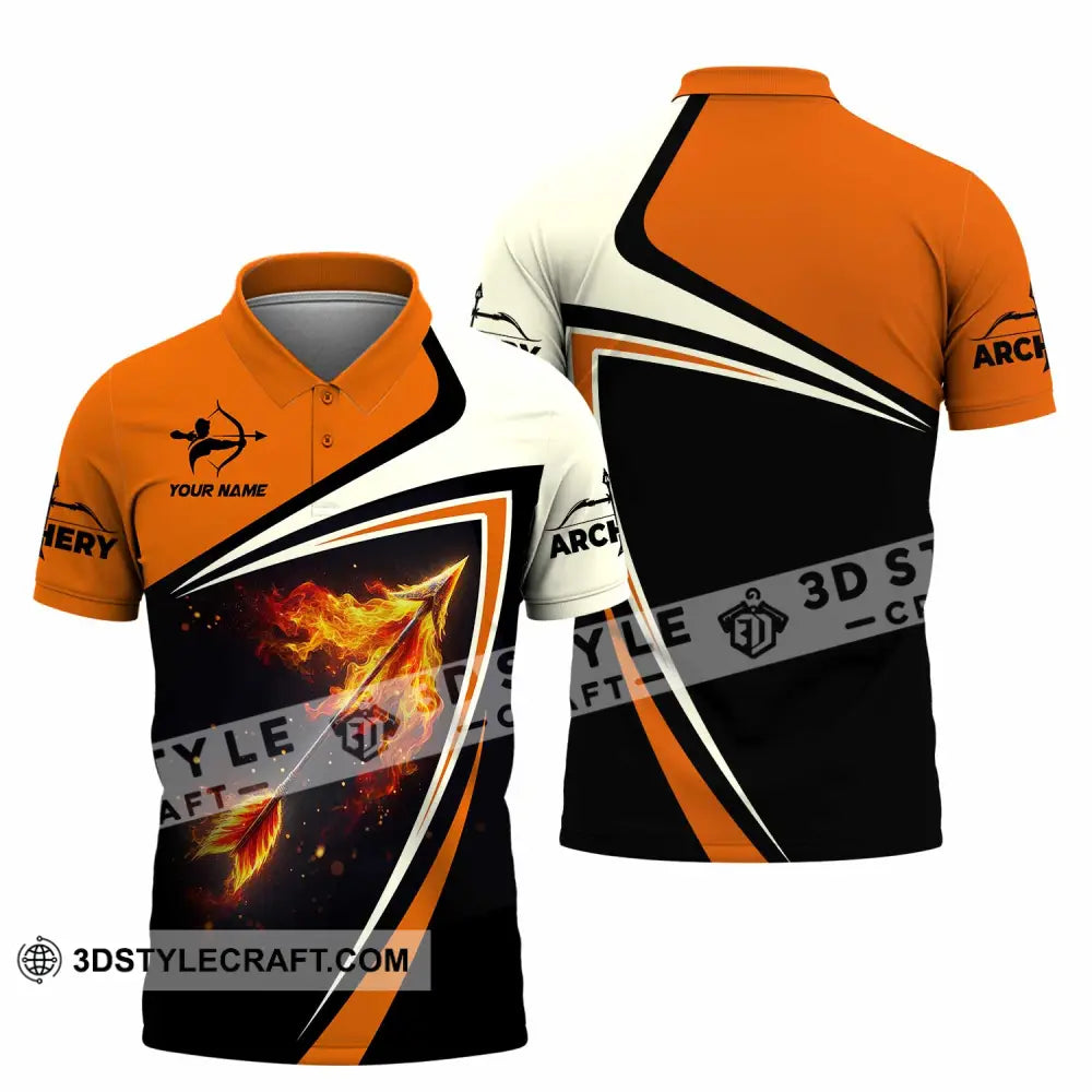 Unisex Shirt - Custom Fire Archery Lover Shirt Polo Shirt / S T-shirt