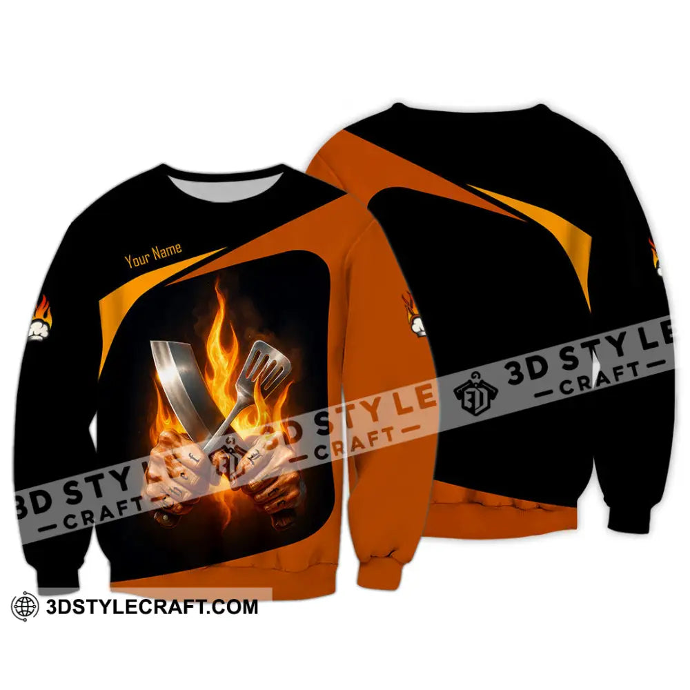 Unisex Shirt - Custom Fire Master Chef Shirt Long Sleeve / S T-shirt