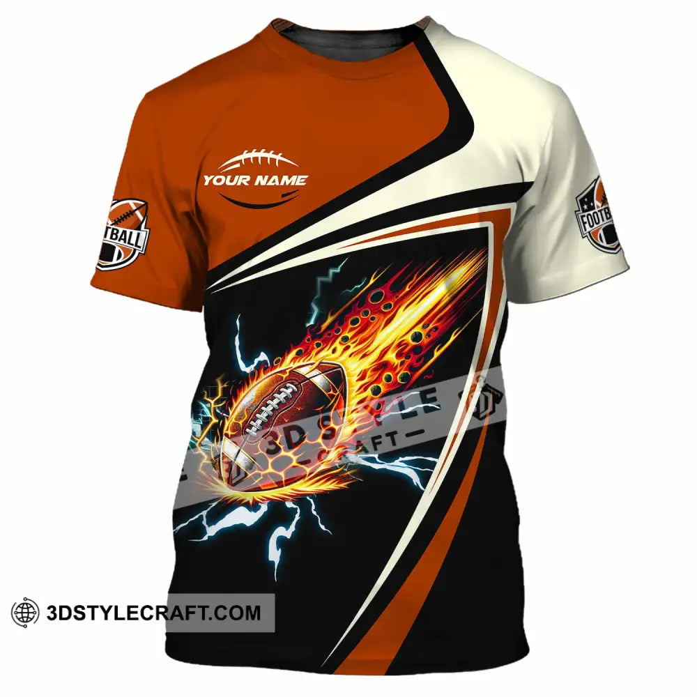 Unisex Shirt Custom Football Fire Sport Shirt T Shirt / S T shirt
