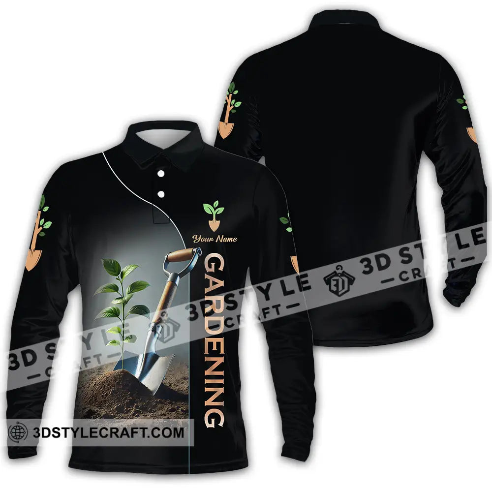 Unisex Shirt - Custom Gardening Shirt Long Sleeve Polo / S T-shirt