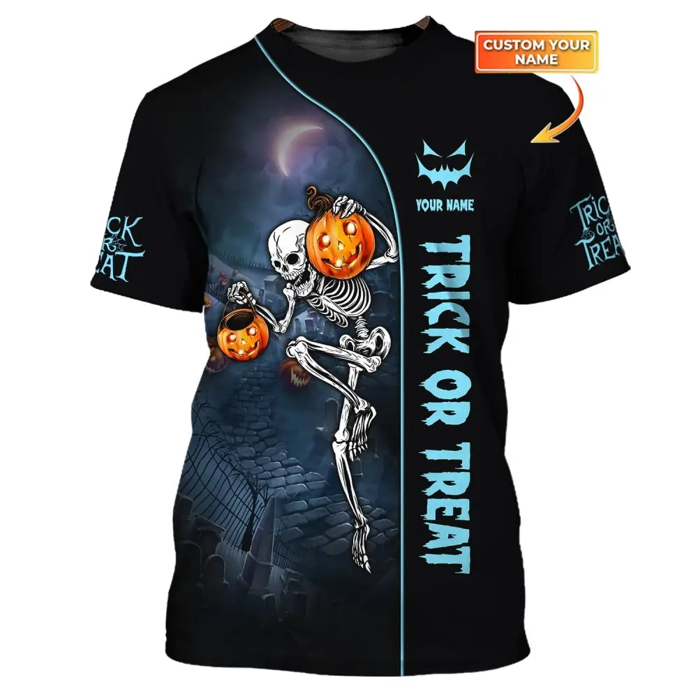 Unisex Shirt Custom Halloween T-Shirt Trick Or Treat For / S