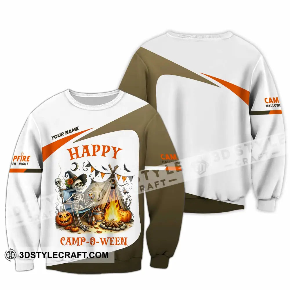 Unisex Shirt Custom Happy Camp O Ween Halloween Camping Shirt Long Sleeve / S T shirt