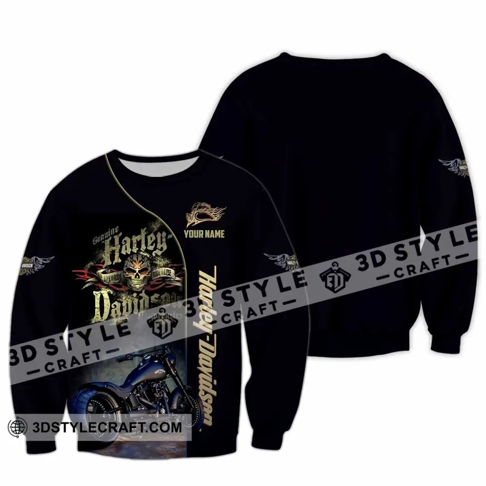 Unisex Shirt - Custom Harley Davidson Shirt Long Sleeve / S T-shirt