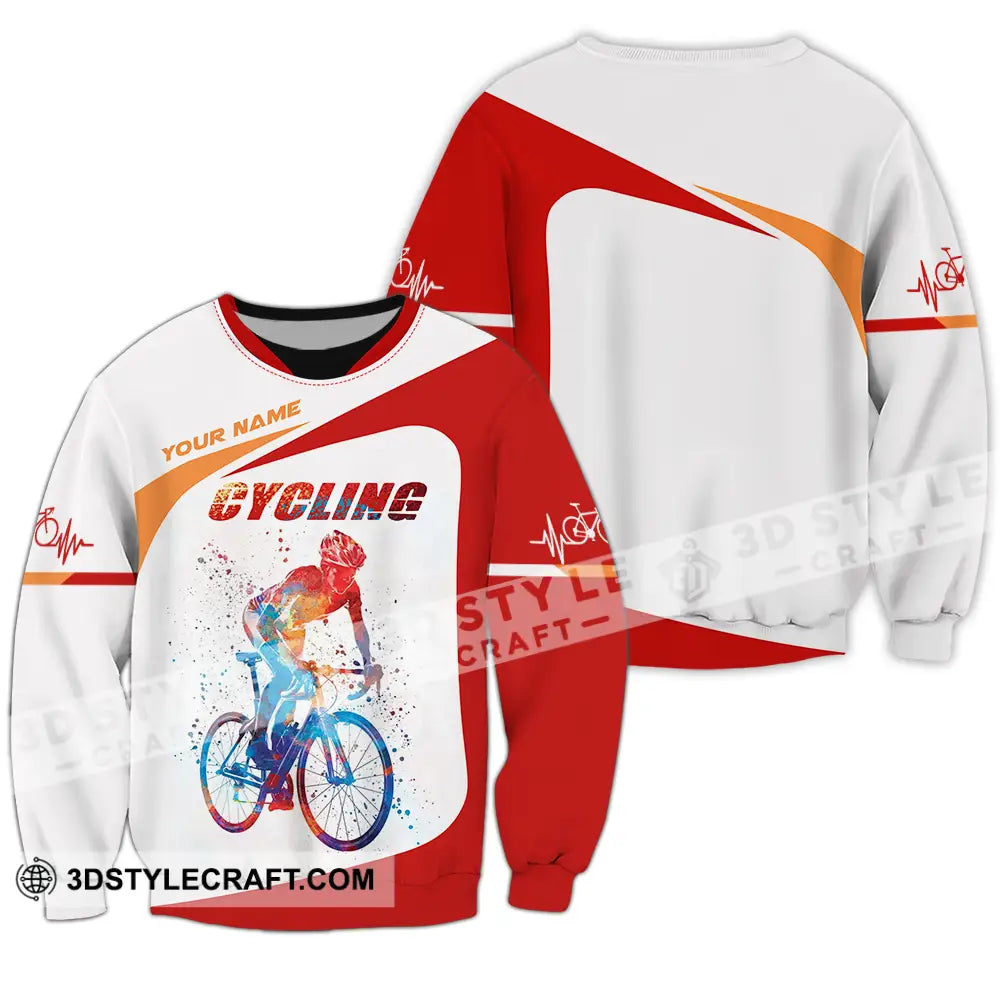 Unisex Shirt - Custom Heartbeat Cycling Lover Shirt Long Sleeve / S T-shirt