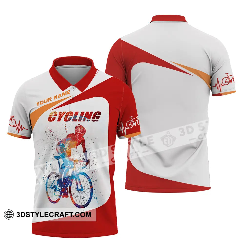 Unisex Shirt - Custom Heartbeat Cycling Lover Shirt Polo Shirt / S T-shirt