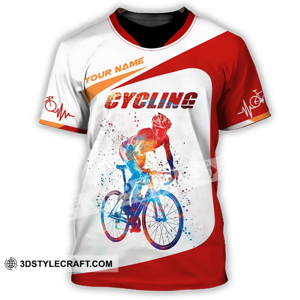 Unisex Shirt - Custom Heartbeat Cycling Lover Shirt T-Shirt / S T-shirt