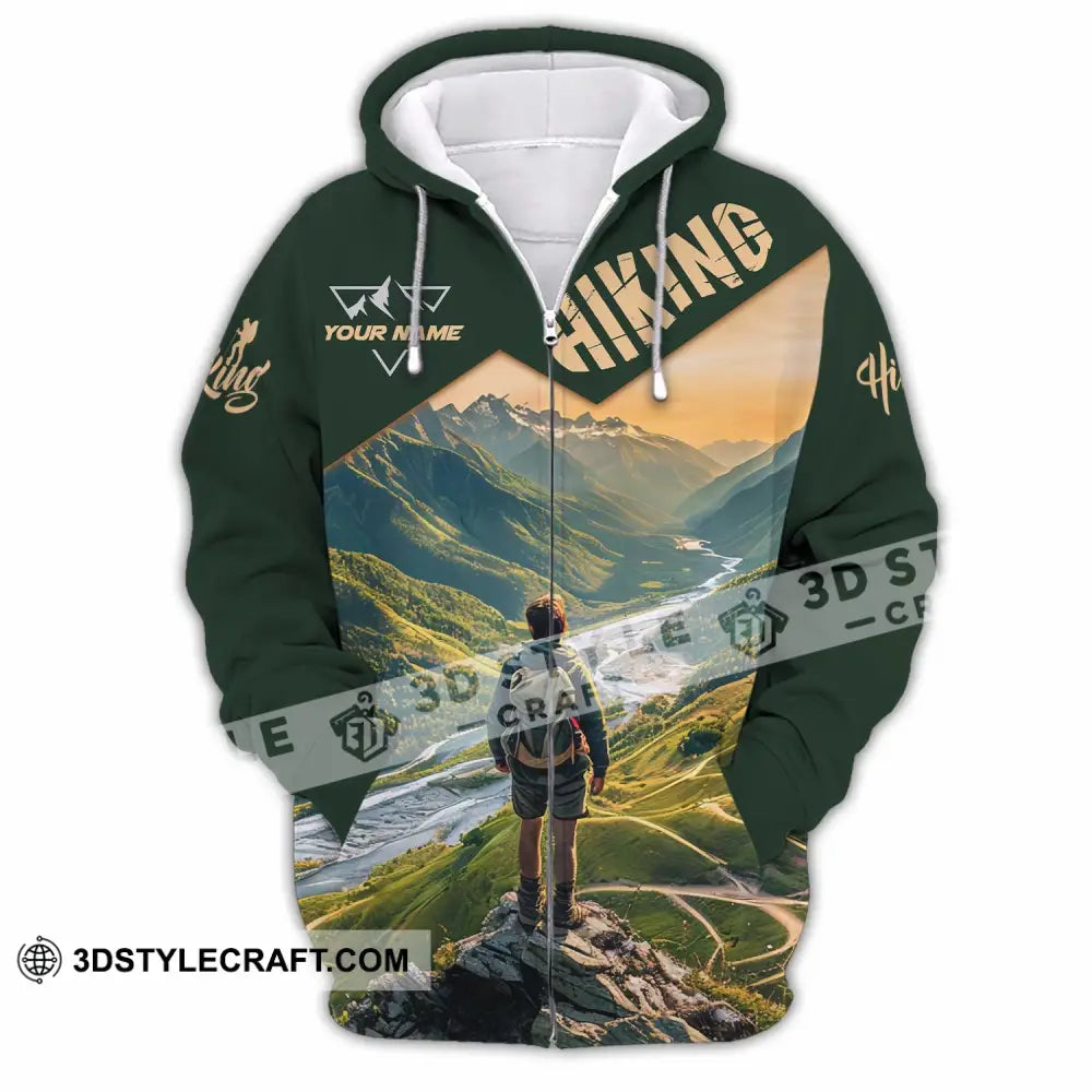Unisex Shirt - Custom Hiking Shirt Zipper Hoodie / S T-shirt