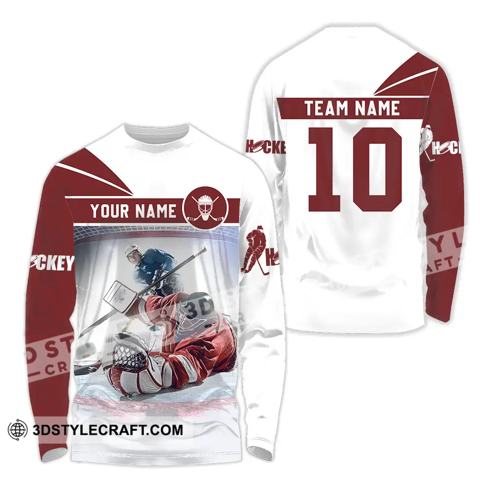 Unisex Shirt - Custom Hockey Shirt Long Sleeve Shirt / S T-shirt