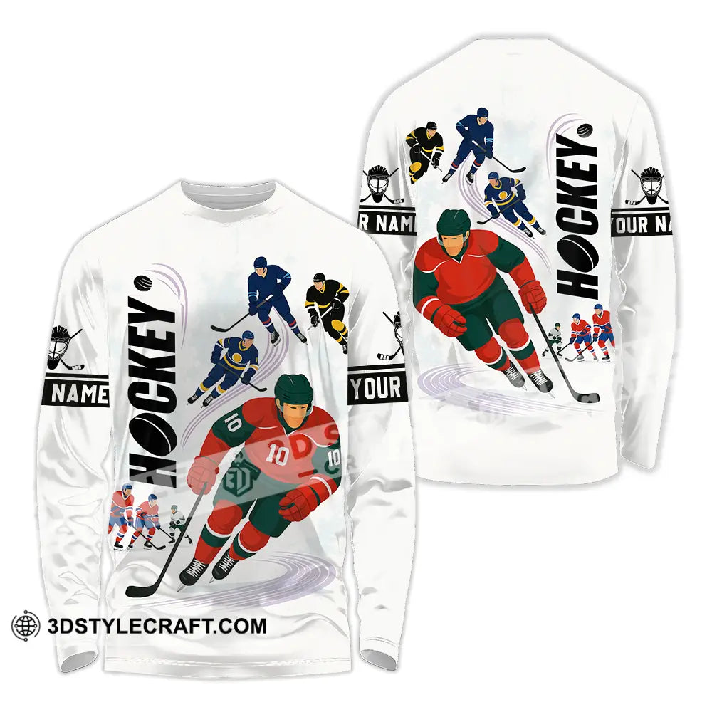 Unisex Shirt - Custom Hockey Shirt Long Sleeve Shirt / S T-shirt