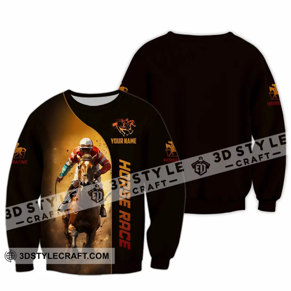 Unisex Shirt Custom Horse Race Shirt Long Sleeve / S T shirt