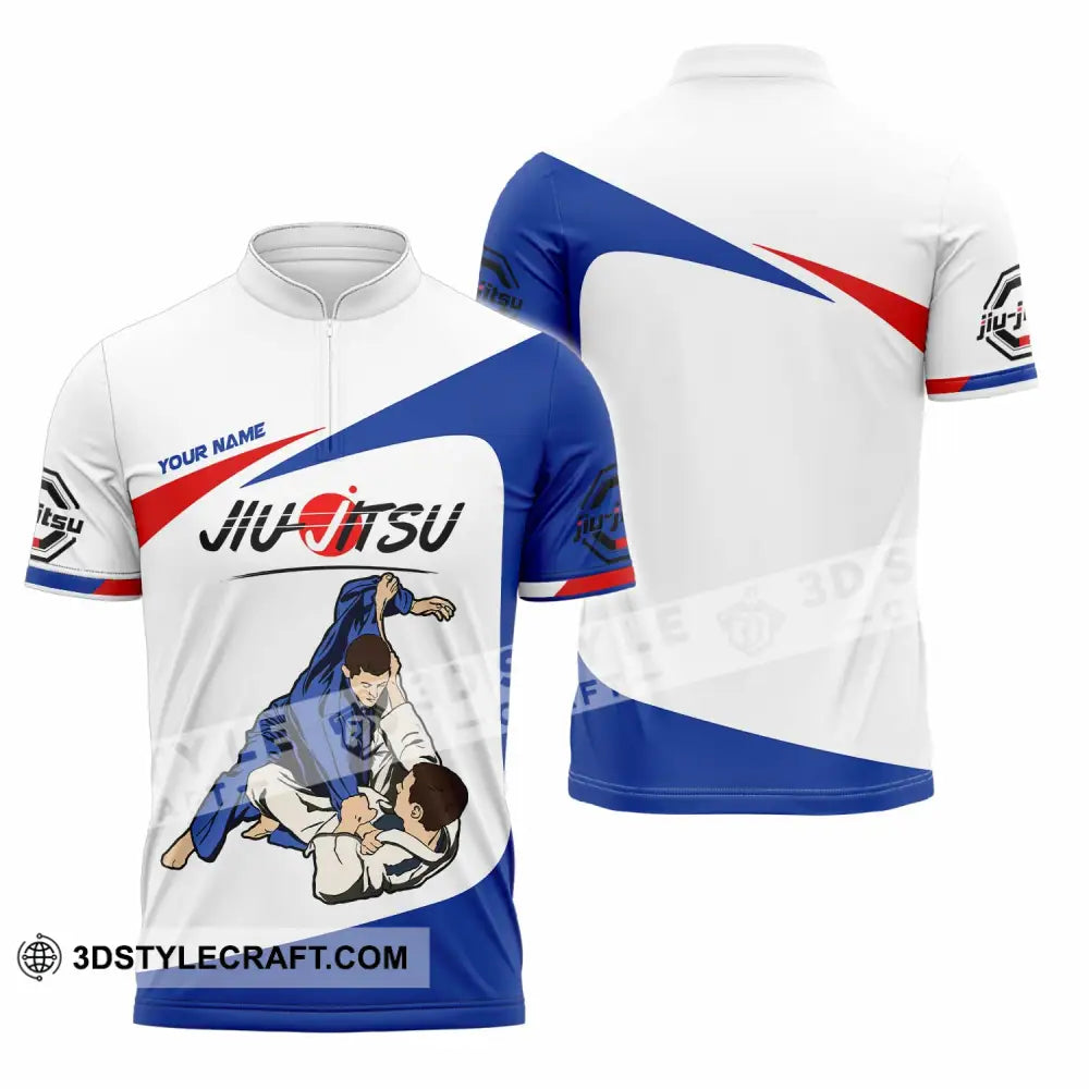 Unisex Shirt - Custom Jiu Jitsu Player Sport Shirt Zipper Polo Shirt / S T-shirt