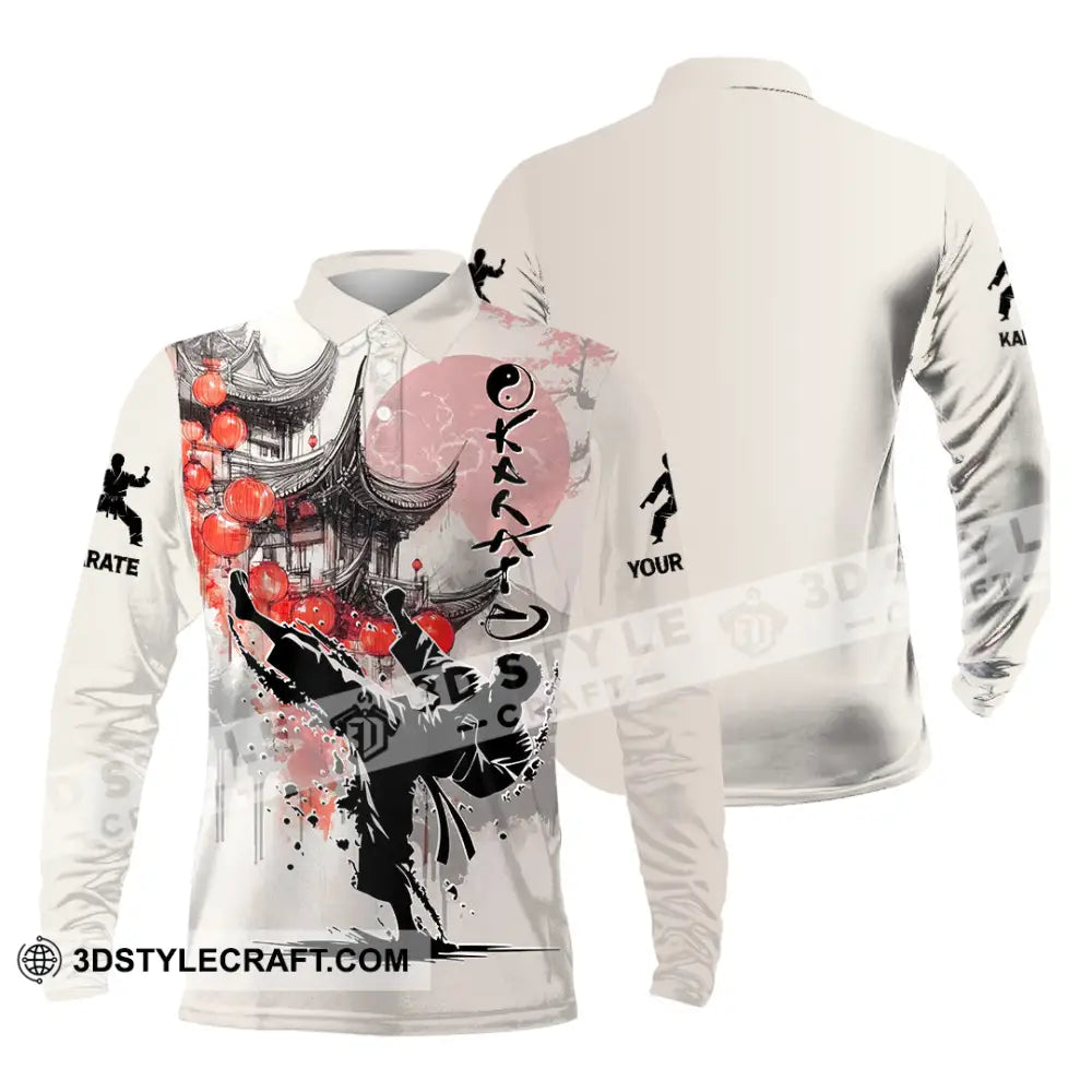 Unisex Shirt Custom Karate Shirt Long Sleeve Polo / S T shirt