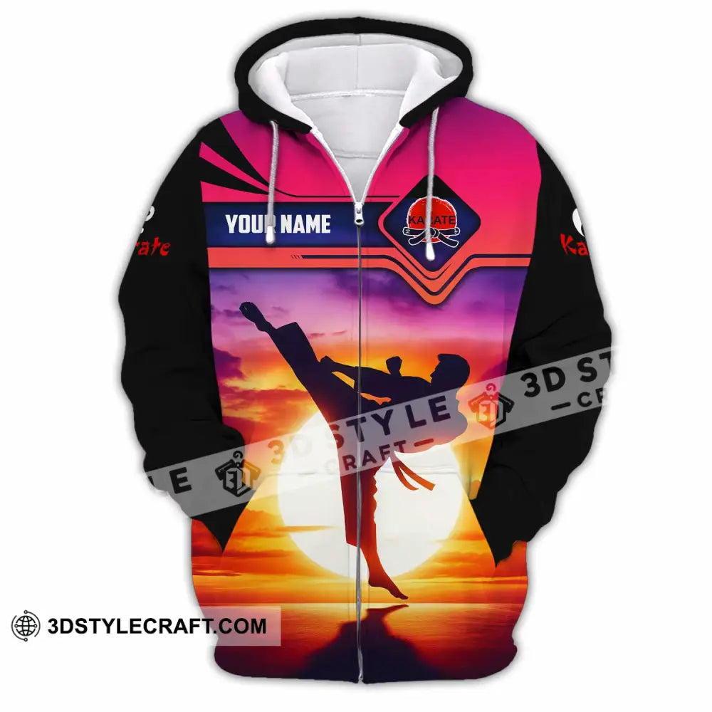 Unisex Shirt - Custom Karate Shirt Zipper Hoodie / S T-shirt