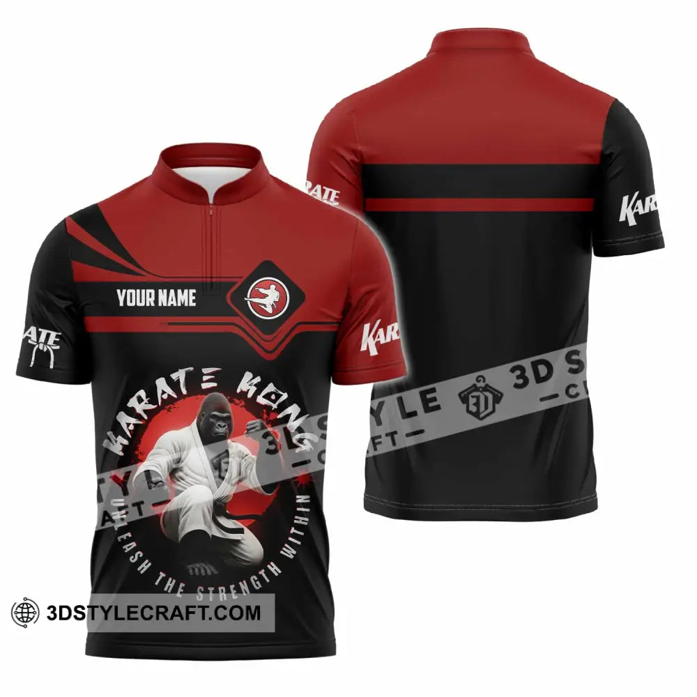 Unisex Shirt Custom Karate Shirt Zipper Polo Shirt / S T shirt