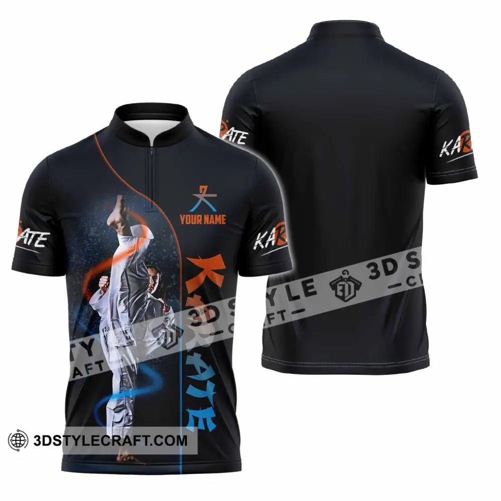 Unisex Shirt - Custom Karate Shirt Zipper Polo Shirt / S T-shirt