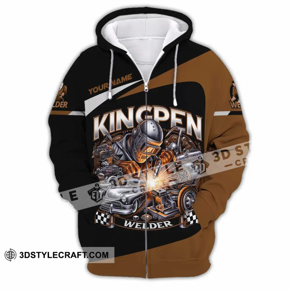 Unisex Shirt - Custom Kingpen Welder Shirt Zipper Hoodie / S T-shirt