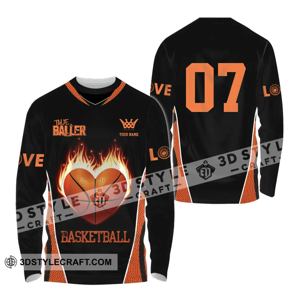 Unisex Shirt - Custom Love Basketball Shirt Long Sleeve Shirt / S T-shirt