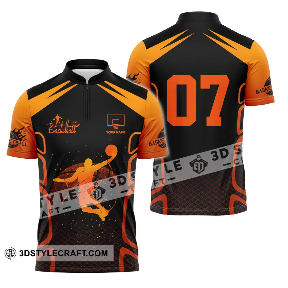 Unisex Shirt - Custom Love Basketball Shirt Zipper Polo Shirt / S T-shirt