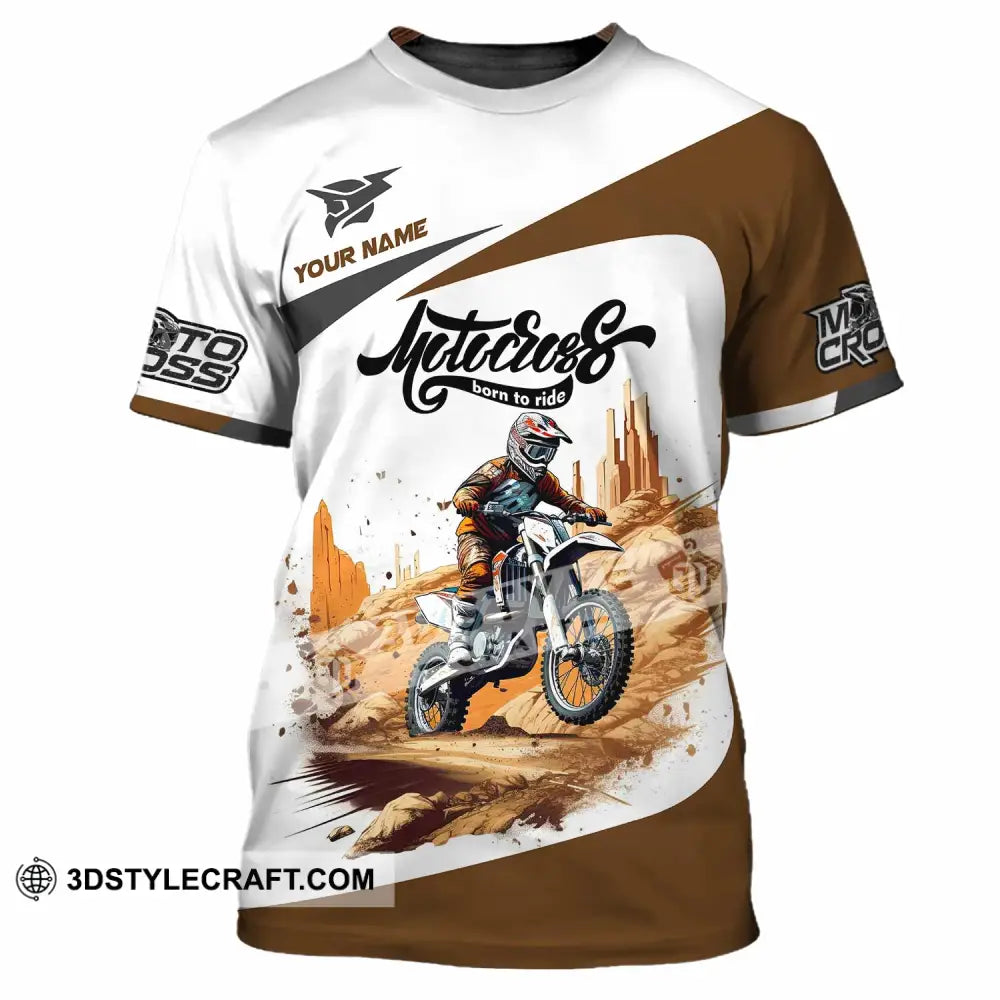 Unisex Shirt - Custom Motocross Born To Ride Shirt T-Shirt / S T-shirt