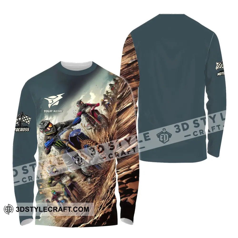 Unisex Shirt - Custom Motocross Player Shirt Long Sleeve Shirt / S T-shirt