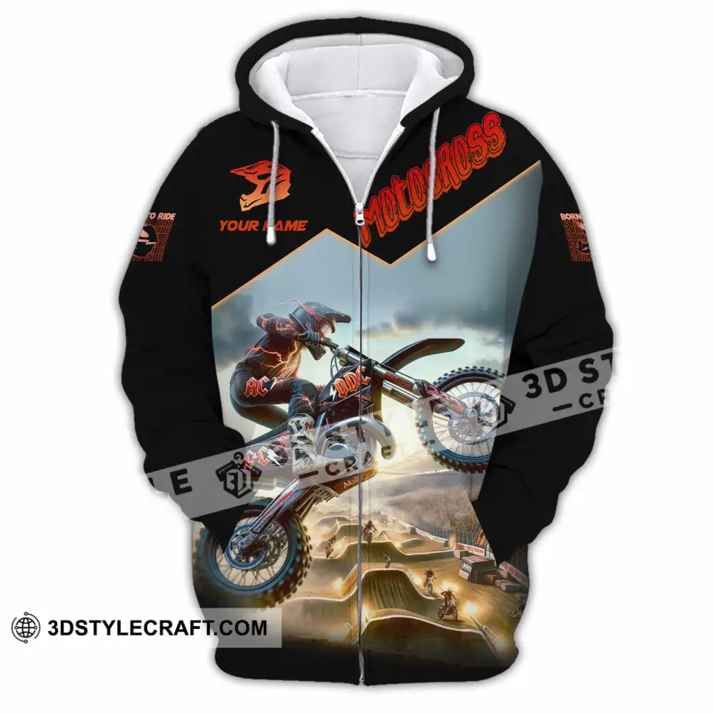 Unisex Shirt - Custom Motocross Shirt Zipper Hoodie / S T-shirt