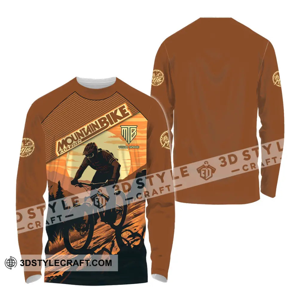 Unisex Shirt Custom Mountain Bike Shirt Long Sleeve Shirt / S T shirt