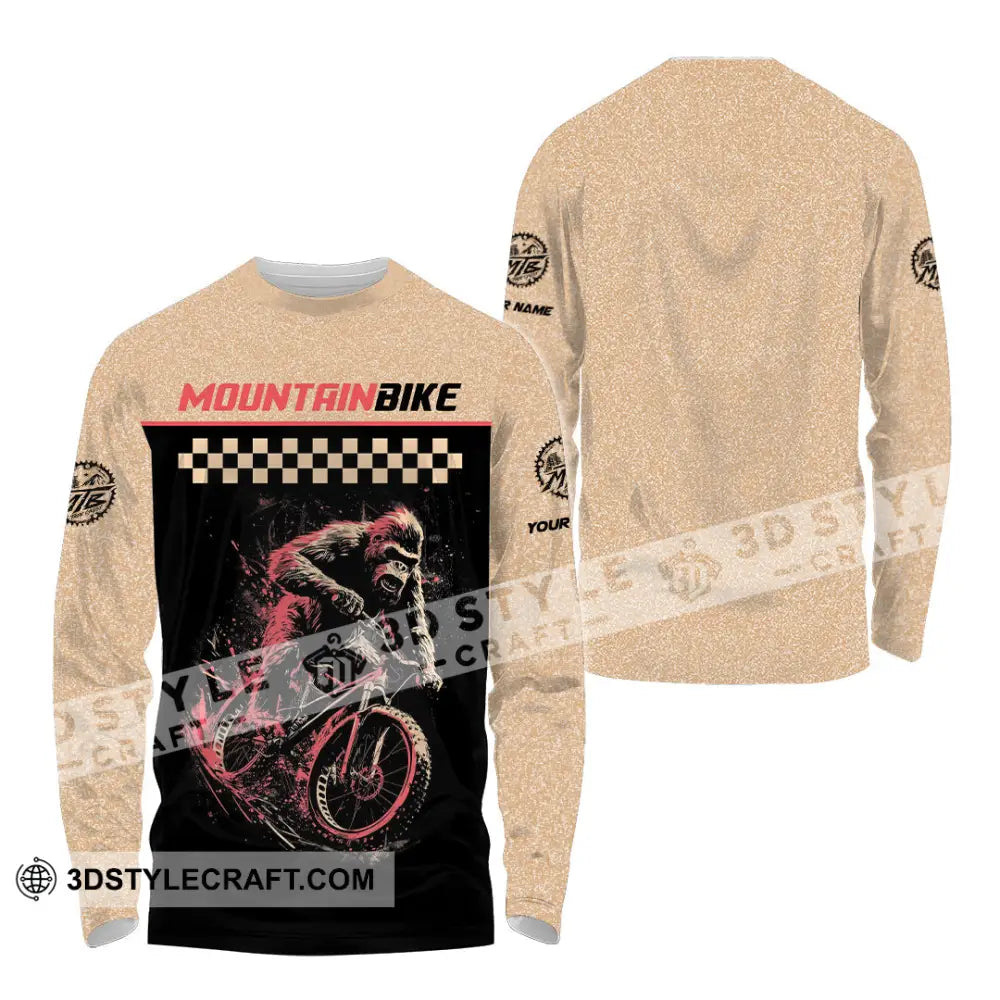 Unisex Shirt Custom Mountain Bike Shirt Long Sleeve Shirt / S T shirt