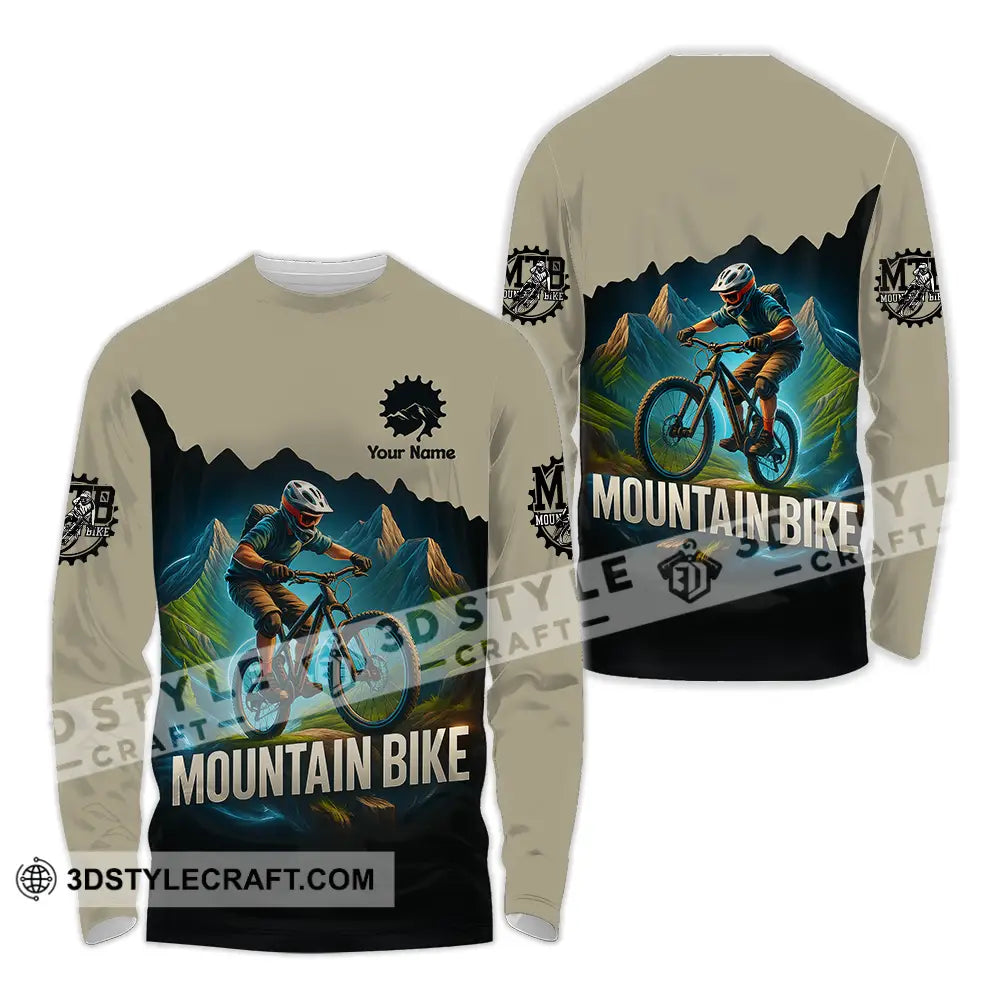 Unisex Shirt - Custom Mountain Bike Shirt Long Sleeve Shirt / S T-shirt