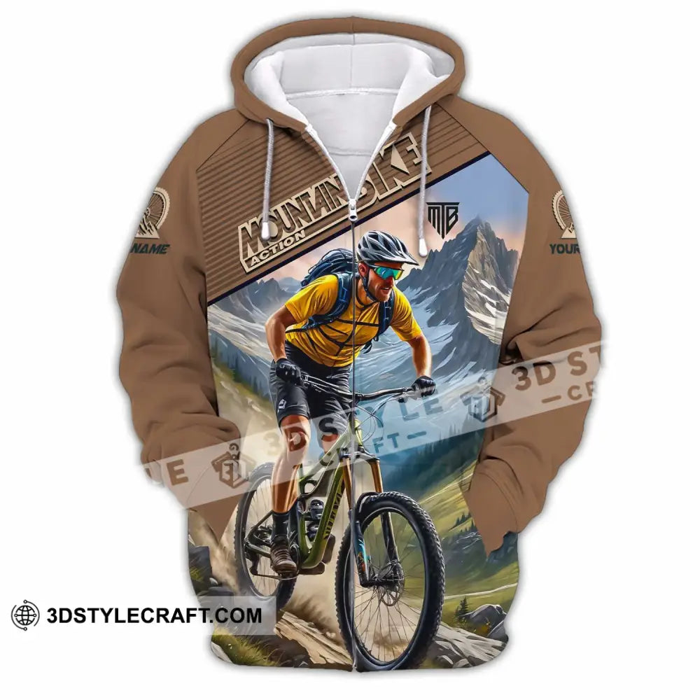 Unisex Shirt - Custom Mountain Bike Shirt Zipper Hoodie / S T-shirt