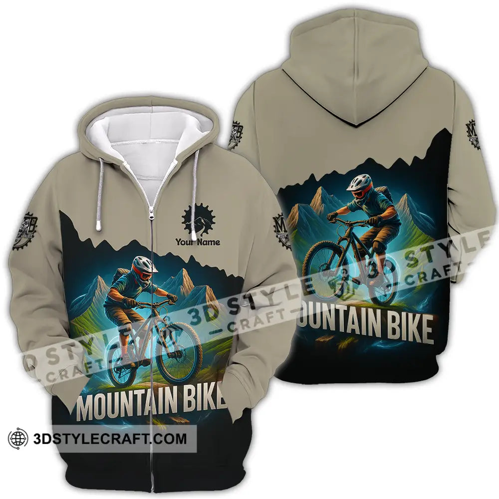 Unisex Shirt - Custom Mountain Bike Shirt Zipper Hoodie / S T-shirt