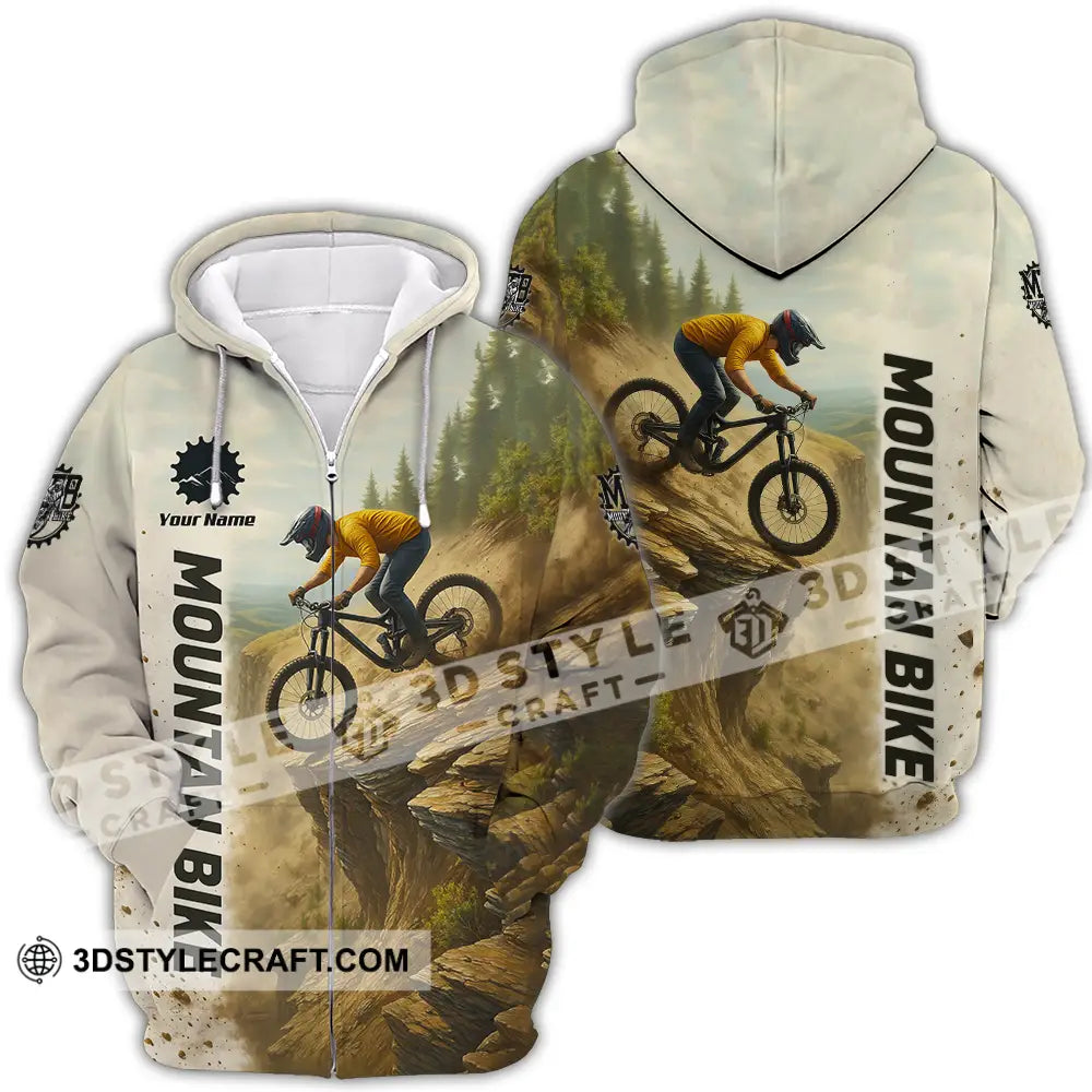 Unisex Shirt - Custom Mountain Bike Shirt Zipper Hoodie / S T-shirt