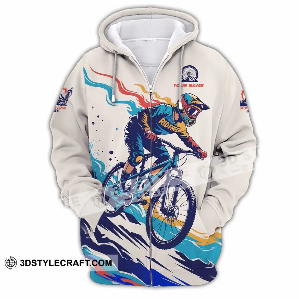 Unisex Shirt - Custom Mountain Bike Shirt Zipper Hoodie / S T-shirt
