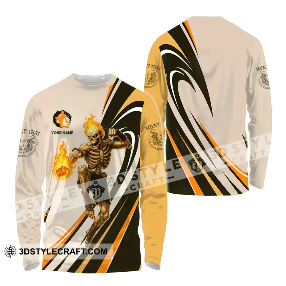 Unisex Shirt - Custom Muay Thai Shirt Long Sleeve Shirt / S T-shirt