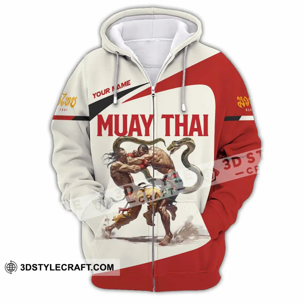 Unisex Shirt - Custom Muay Thai Shirt Zipper Hoodie / S T-shirt