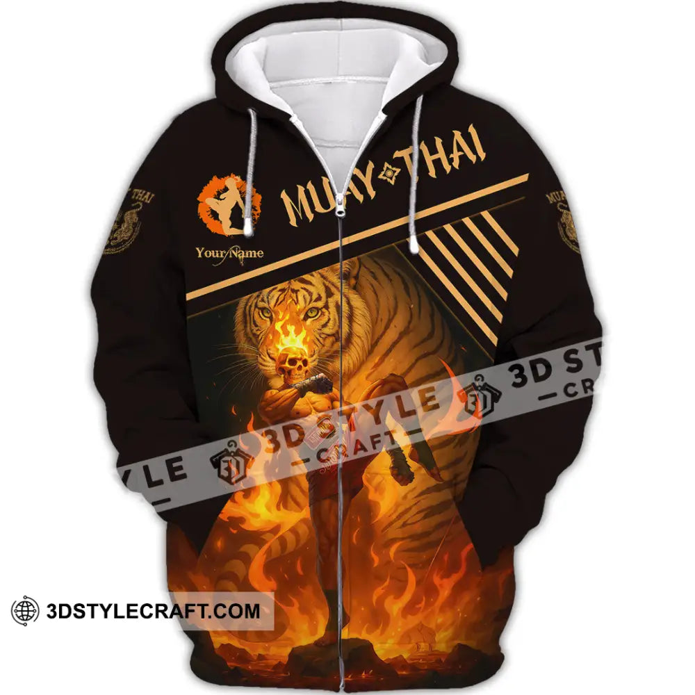 Unisex Shirt - Custom Muay Thai Shirt Zipper Hoodie / S T-shirt