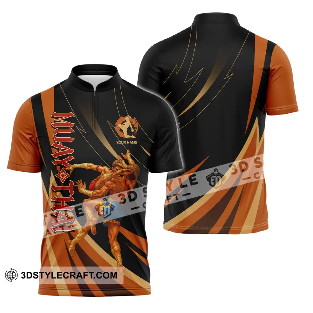 Unisex Shirt - Custom Muay Thai Shirt Zipper Polo Shirt / S T-shirt