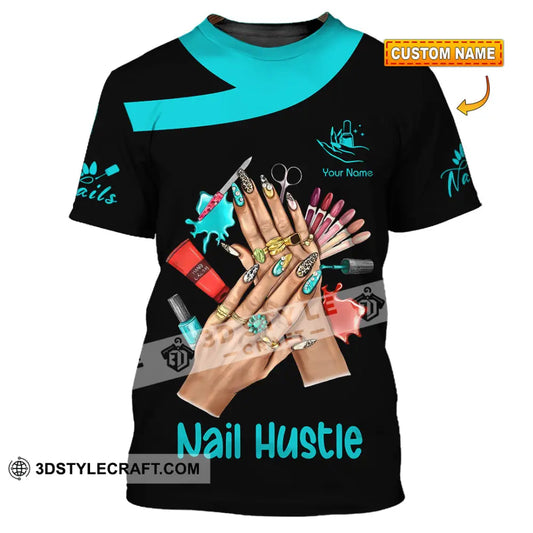 Unisex Shirt Custom Nails Hustle Shirt T shirt