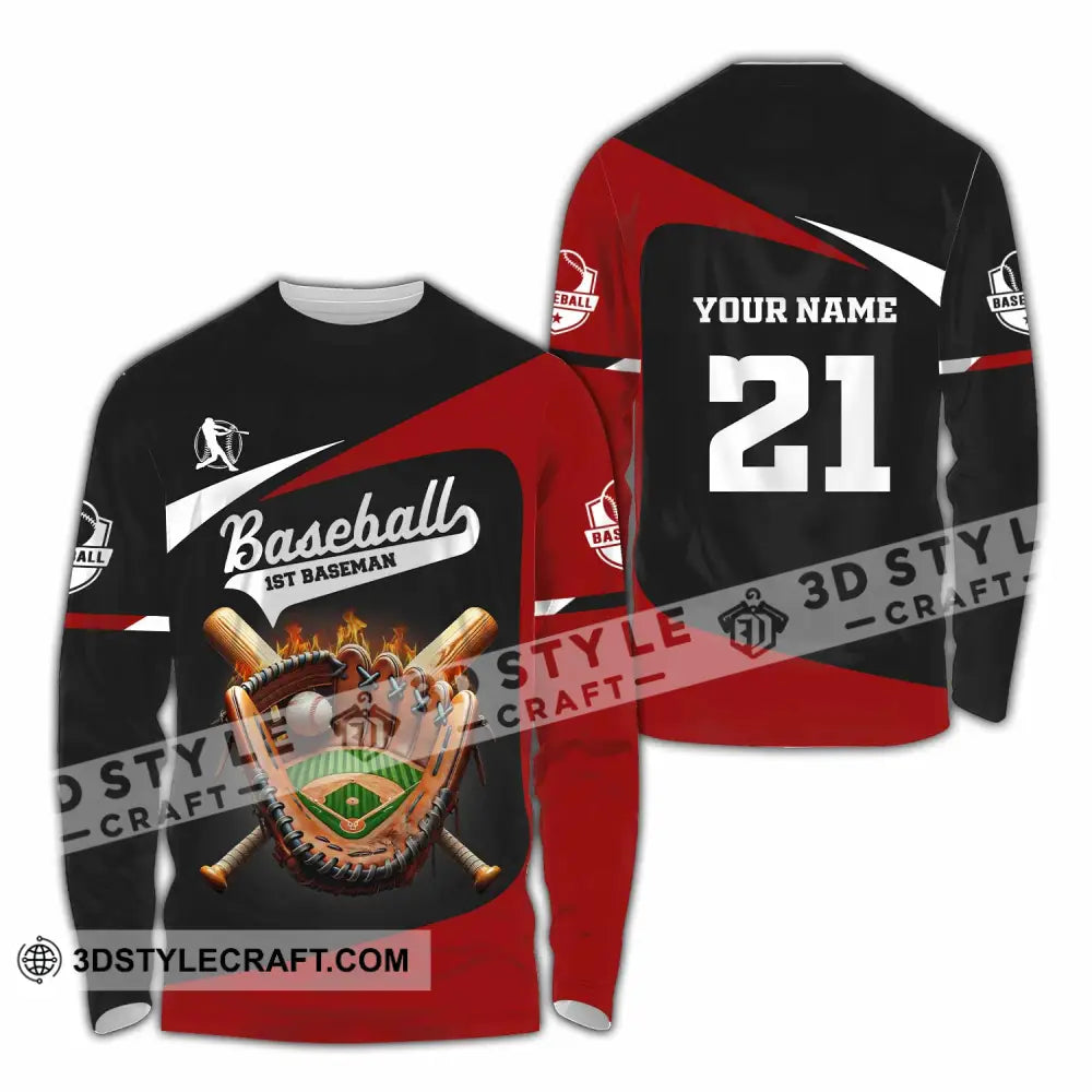 Unisex Shirt Custom Name And Number Baseball Love T-Shirt Long Sleeve / S T-Shirt