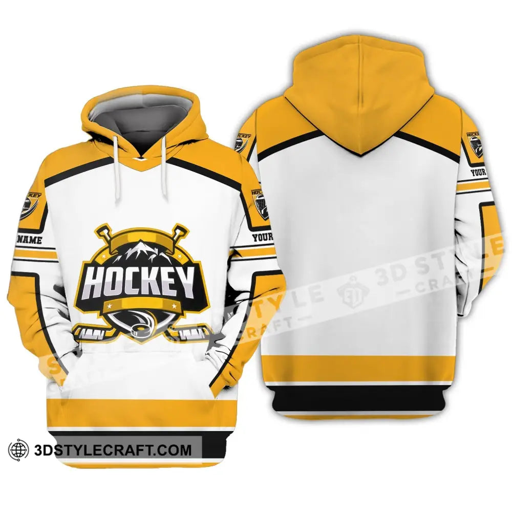 Unisex Shirt Custom Name And Number Hockey T-Shirt Hoodie Gift For Player / S