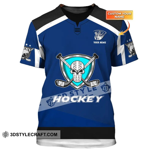 Unisex Shirt Custom Name And Number Hockey T-Shirt Polo Gift For Player / S