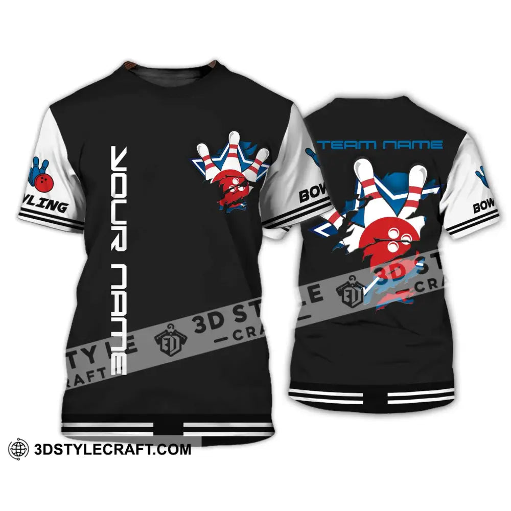 Unisex Shirt - Custom Name And Team Bowling T-Shirt / S T-Shirt