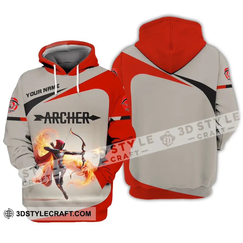 Unisex Shirt Custom Name Archery Polo Long Sleeve Gift Hoodie / S T-Shirt