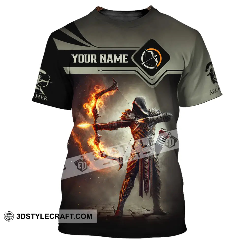 Unisex Shirt Custom Name Archery Polo Long Sleeve Gift T-Shirt / S T-Shirt