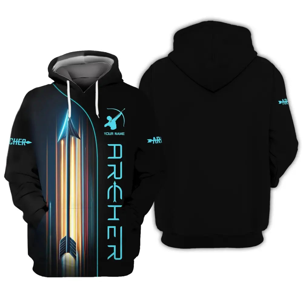 Unisex Shirt Custom Name Archery T-Shirt Polo Gifts For Lovers Hoodie / S