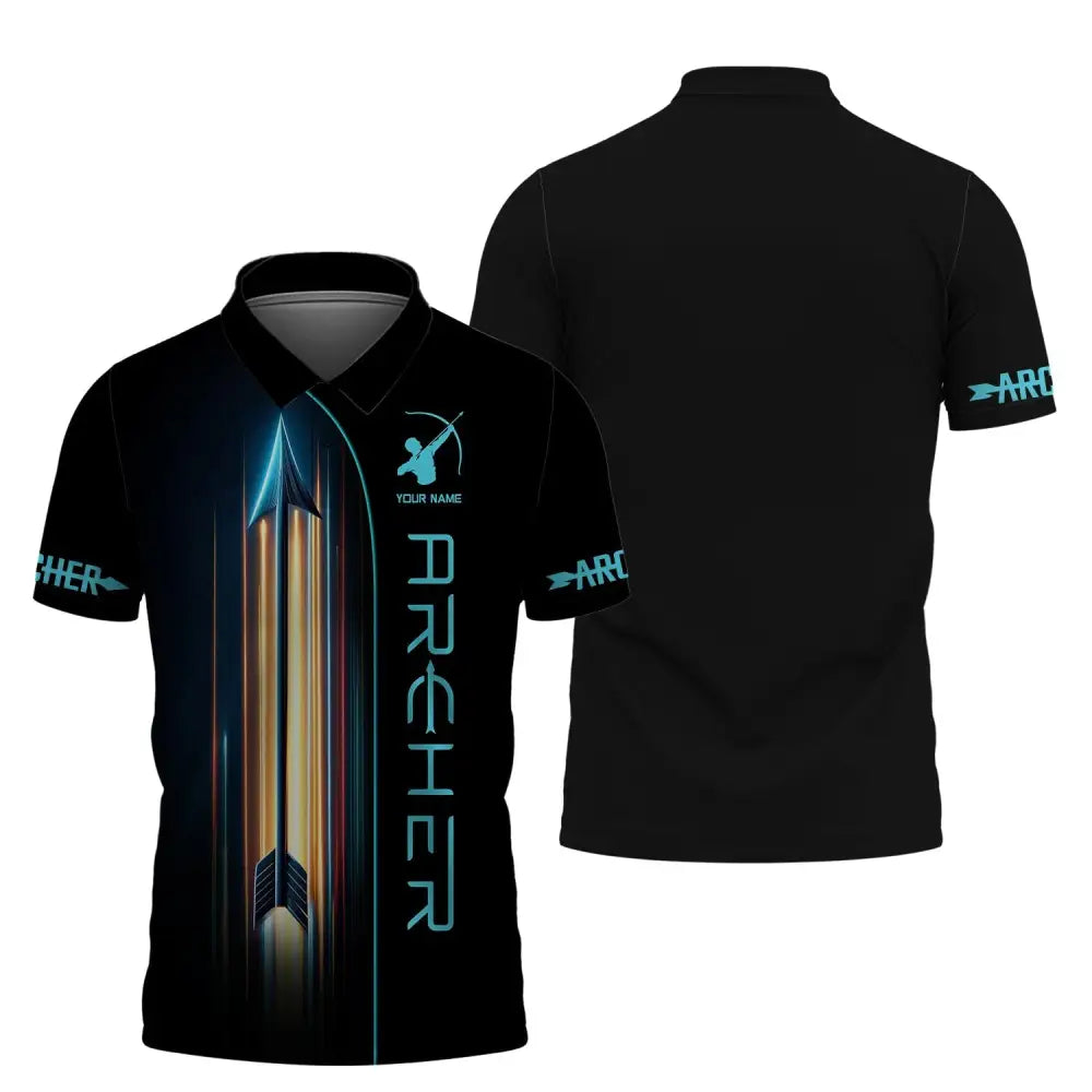 Unisex Shirt Custom Name Archery T-Shirt Polo Gifts For Lovers / S