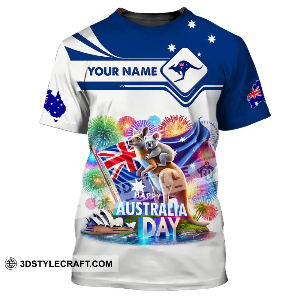 Unisex Shirt Custom Name Australia Lover Gift T-Shirt / S T-Shirt