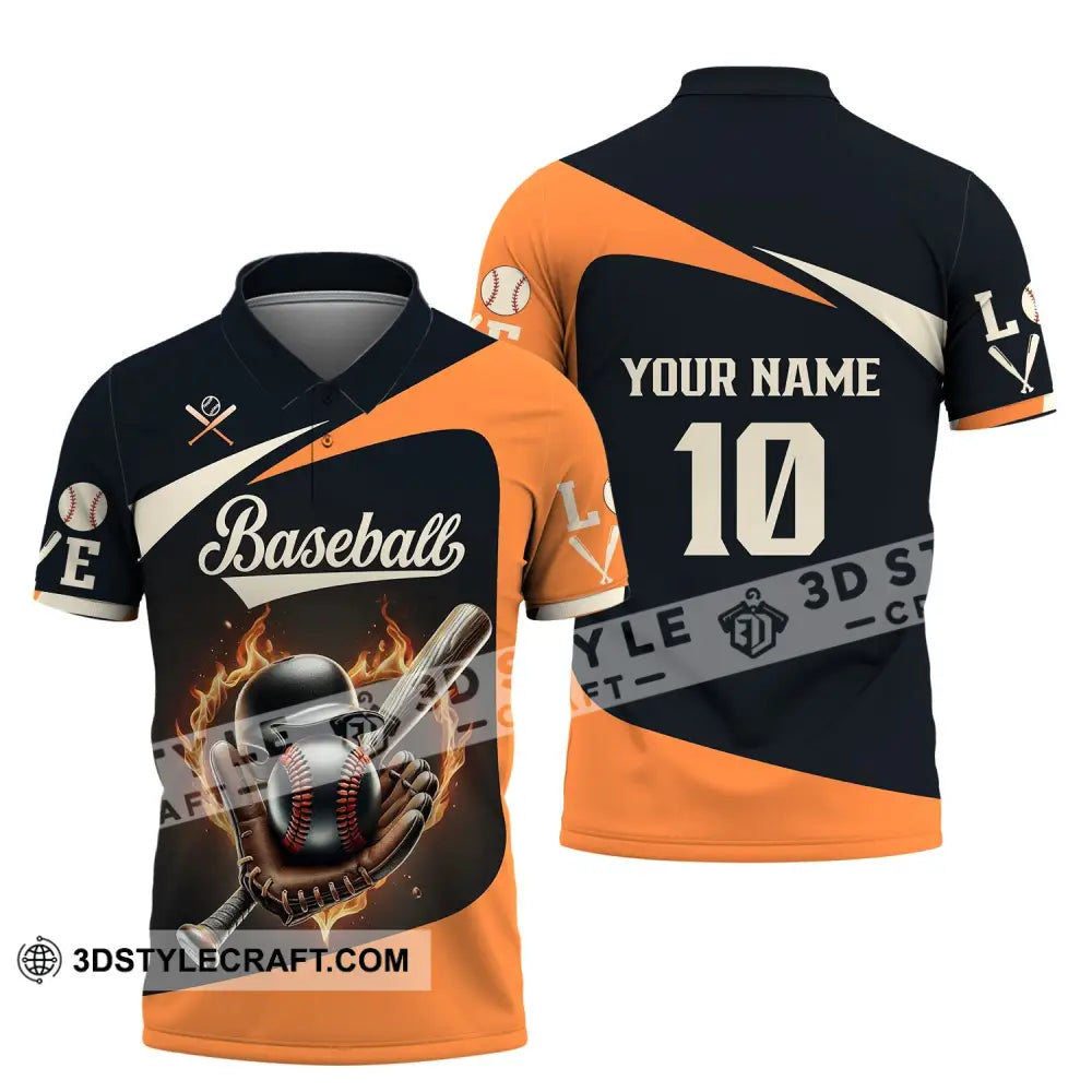 Unisex Shirt - Custom Name Baseball Polo / S T-Shirt