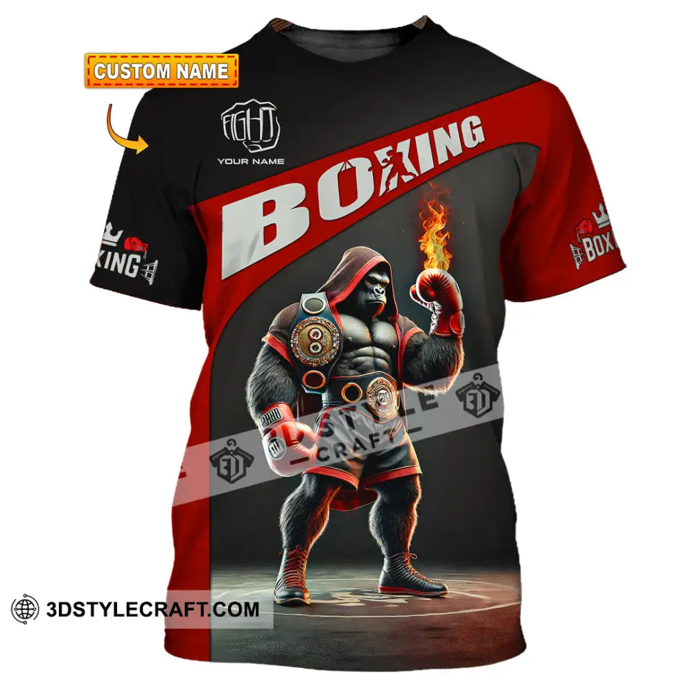 Unisex Shirt Custom Name Boxing Long Sleeve T-Shirt T-Shirt