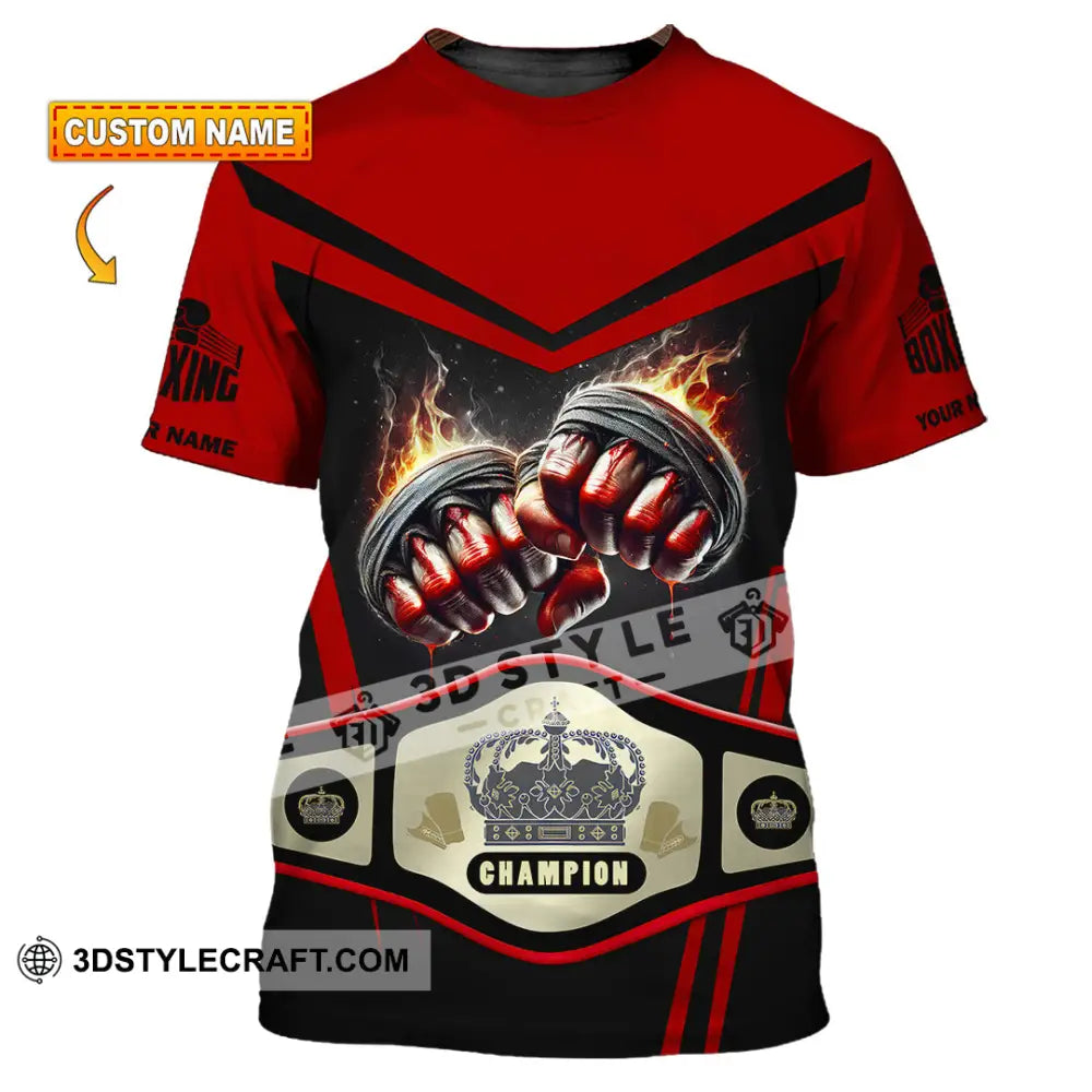 Unisex Shirt Custom Name Boxing Long Sleeve T-Shirt T-Shirt