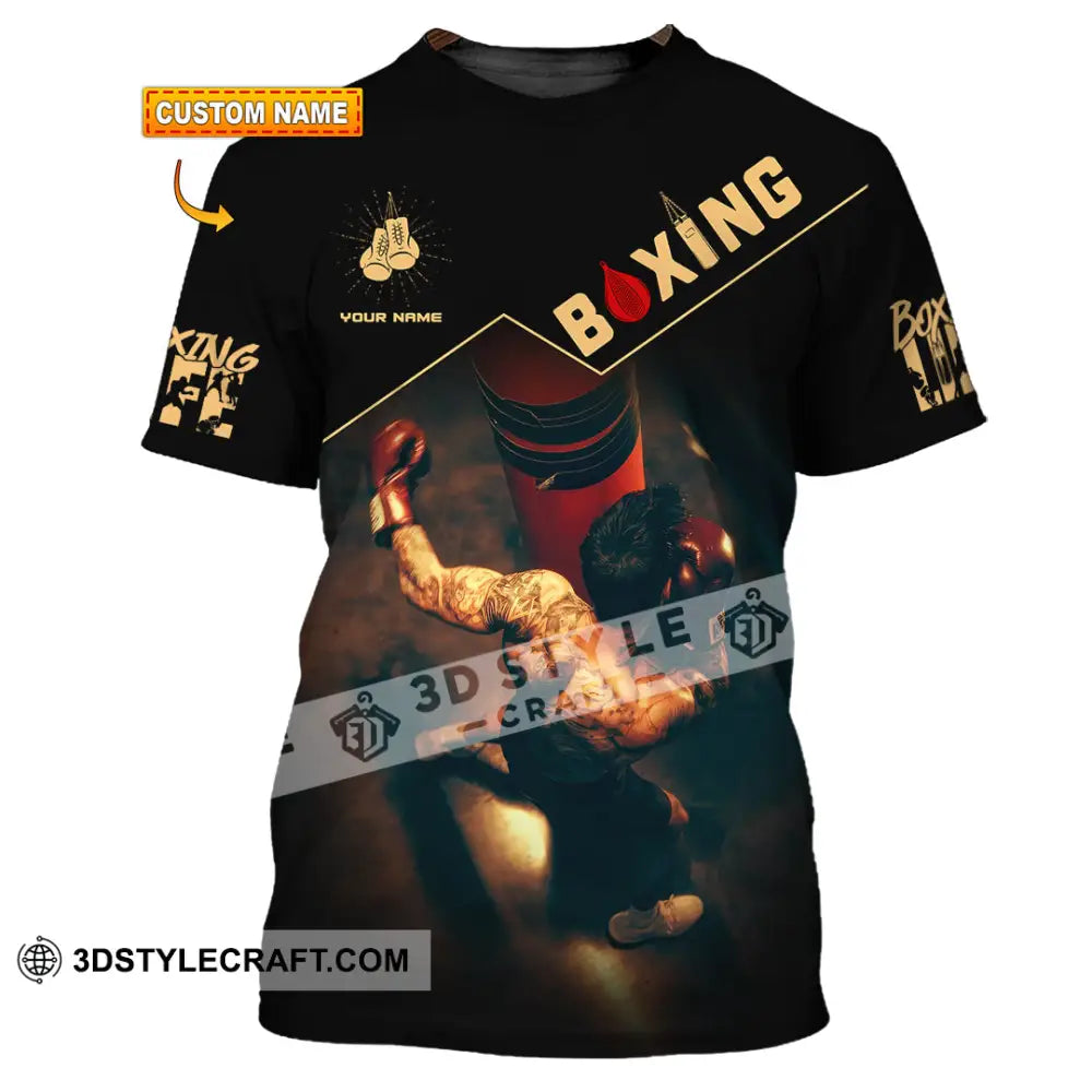 Unisex Shirt Custom Name Boxing Long Sleeve T-Shirt T-Shirt